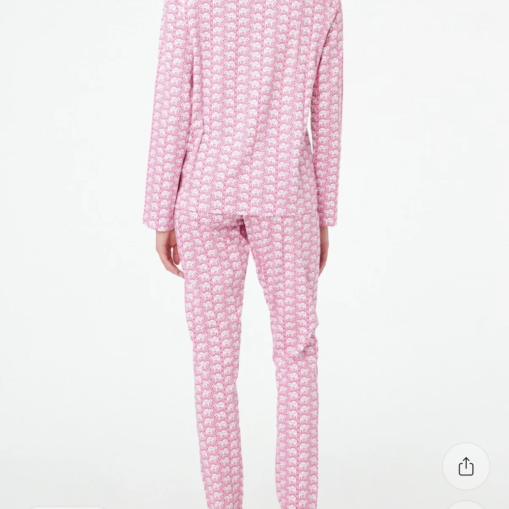 Pink Patterned Pajama Set - Picture 3 of 6